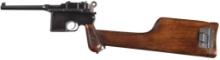 Mauser "Flatside" Broomhandle Pistol with Shoulder Stock