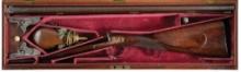 Cased Double Barrel Tubelock Shotgun by W. Peacock of London