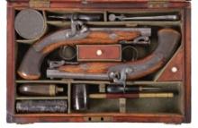 Cased Pair of W. & J. Rigby Percussion Pocket Pistols