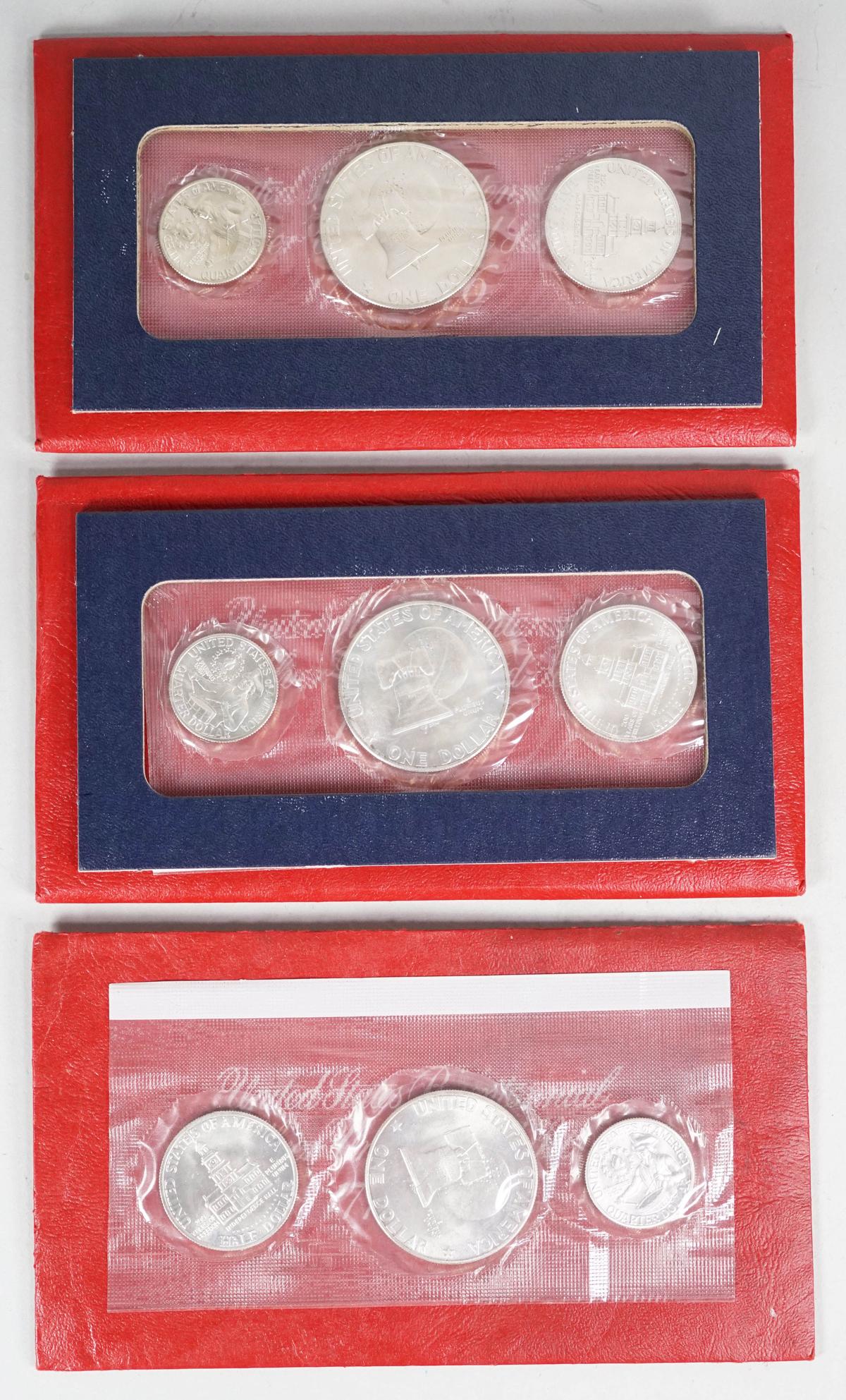 3 1976 U.S. Bicentennial Silver Unc. Sets
