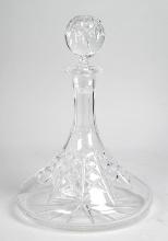 Rogaska Ship's Crystal Decanter, Hand Crafted In Yugoslavia