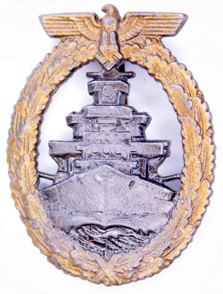 German WWII Naval Kriegsmarine High Seas Fleet Badge