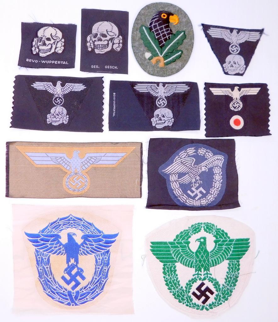 Group of (11) German WWII Military Cloth Insignia