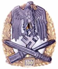 German WWII Army HEER 75 General Assault Badge
