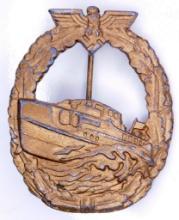 German WWII Naval Kreigsmarine 1st Model E Boat Badge