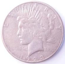 Silver Peace Dollar Coin, 1923