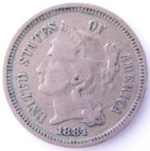 U.S. Three Cent Coin, 1881