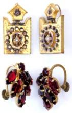 Pair of Costume Jewelry Earrings, (2)