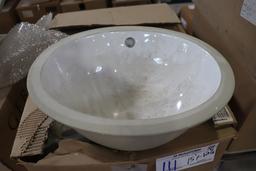 New Nantucket 12.25" x 15" white porcelain lavatory sink