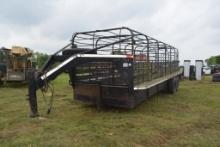 24'GOOSENECK STOCK TRAILER NO TITLE