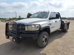 2009 DODGE RAM 5500 CUMMINS 4 DOOR 4X4 FLATBED