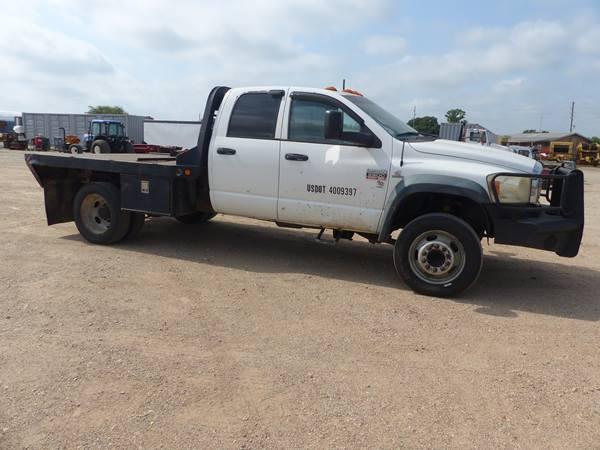 2009 DODGE RAM 5500 CUMMINS 4 DOOR 4X4 FLATBED