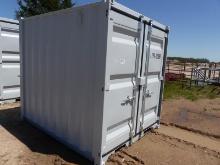 8' CONTAINER W/SIDE DOOR, WINDOW & END DOORS