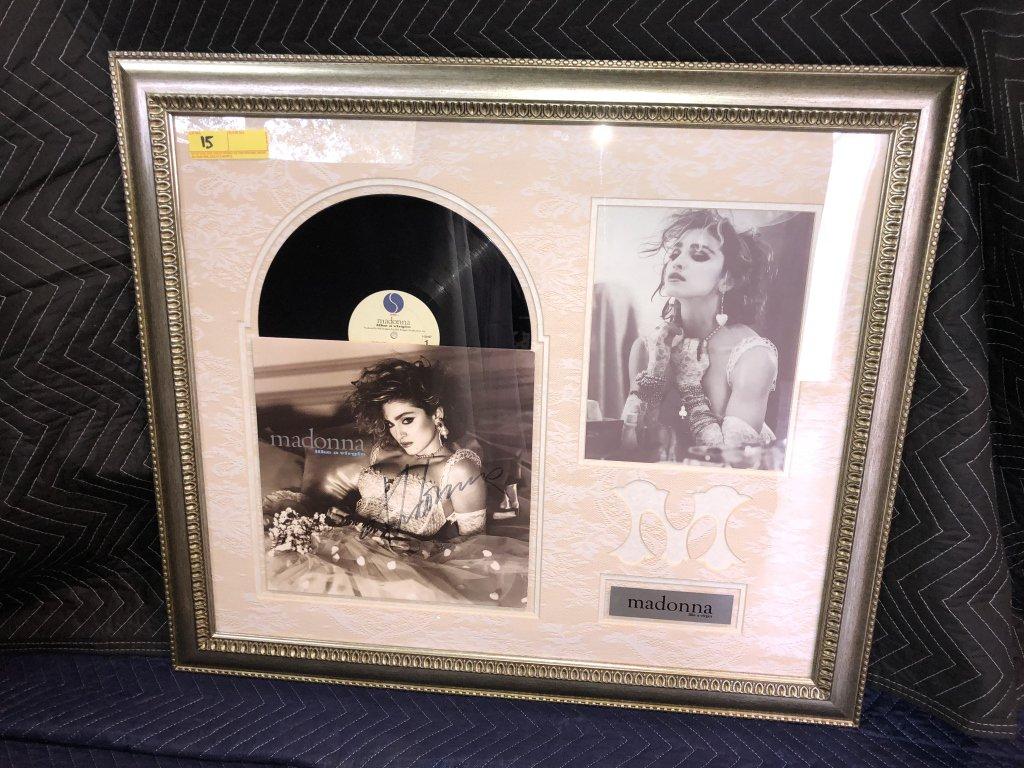 AUTOGRAPHED & FRAMED MADONNA "LIKE A VIRGIN" ALBUM