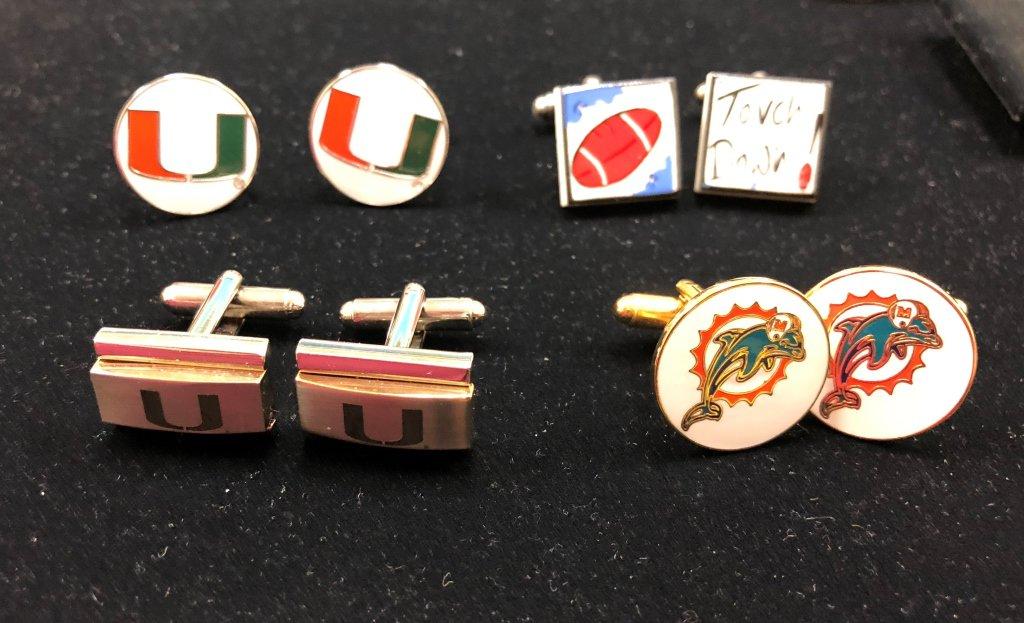 LOT CONSISTING OF (6) PAIRS OF SPORTS RELATED CUFFLINKS