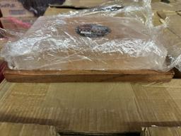 ZENNERY HIMALAYAN SUSHI SALT PLATE WITH WOOD TRAY (NEW) (YOUR BID X QTY = TOTAL $)