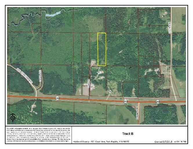 Tract B: 10 Acres of Woods parcel R121000130 Hubbard County