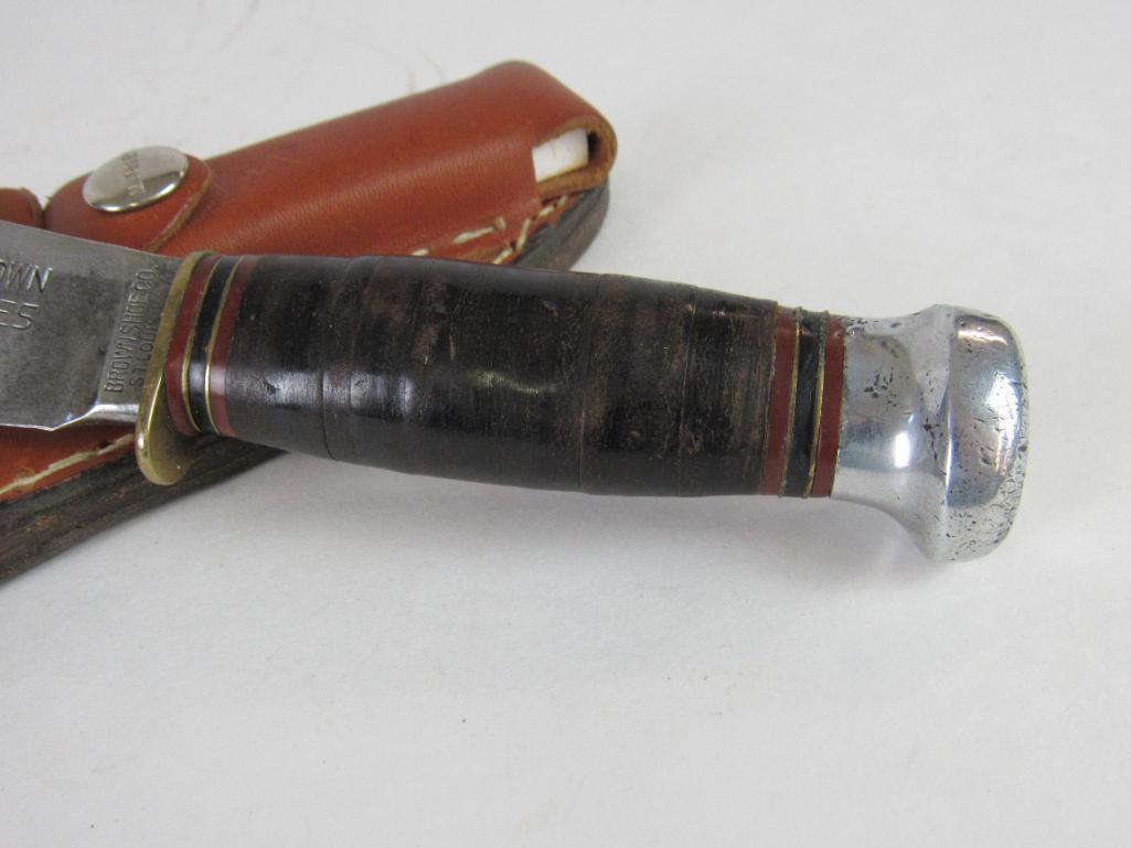 Antique Marbles Gladstone, Mich "Buster Brown Health Shoes" Fixed Blade Knife