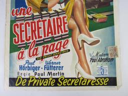 Private Secretary Original (1953) Belgium Movie Poster/Pin-Up Image