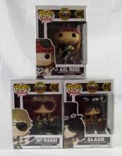 Set (3) Funko Pop Rock #50-52 Guns N Roses Figures MIB