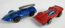 Lot (2) Vintage 1970 Hot Wheels Redline Enamels- Rocket-Bye-Baby, Bugeye