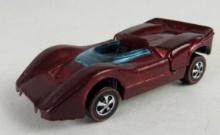 Vintage 1968 Hot Wheels Redline McLaren M6A Dark Red- Hong Kong