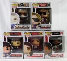 Excellent Lot (5) Funko Pop Figures MIB. Jerry Garcia Steven Tyler ++