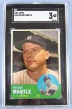 1963 Topps #200 Mickey Mantle SGC 3