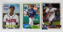 Lot (3) 2018 Ronald Acuna Jr. RC Rookie Cards. Heritage, Chrome ++