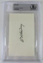 Bill Terry (Baseball Hall Of Famer) Signed Index Card Slabbed/ Authentic BECKETT