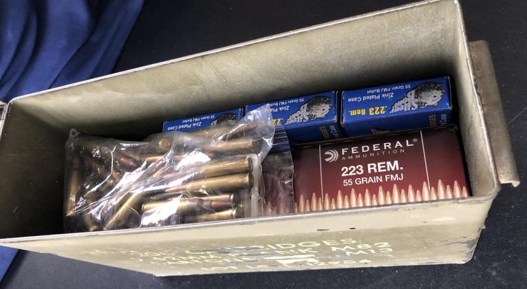 AMMO CAN WITH 321 RNDS .223 REM. AMMO MIXED LOT