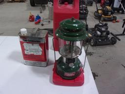 COLEMAN GAS LANTERN & 1/2 GAL OF FUEL