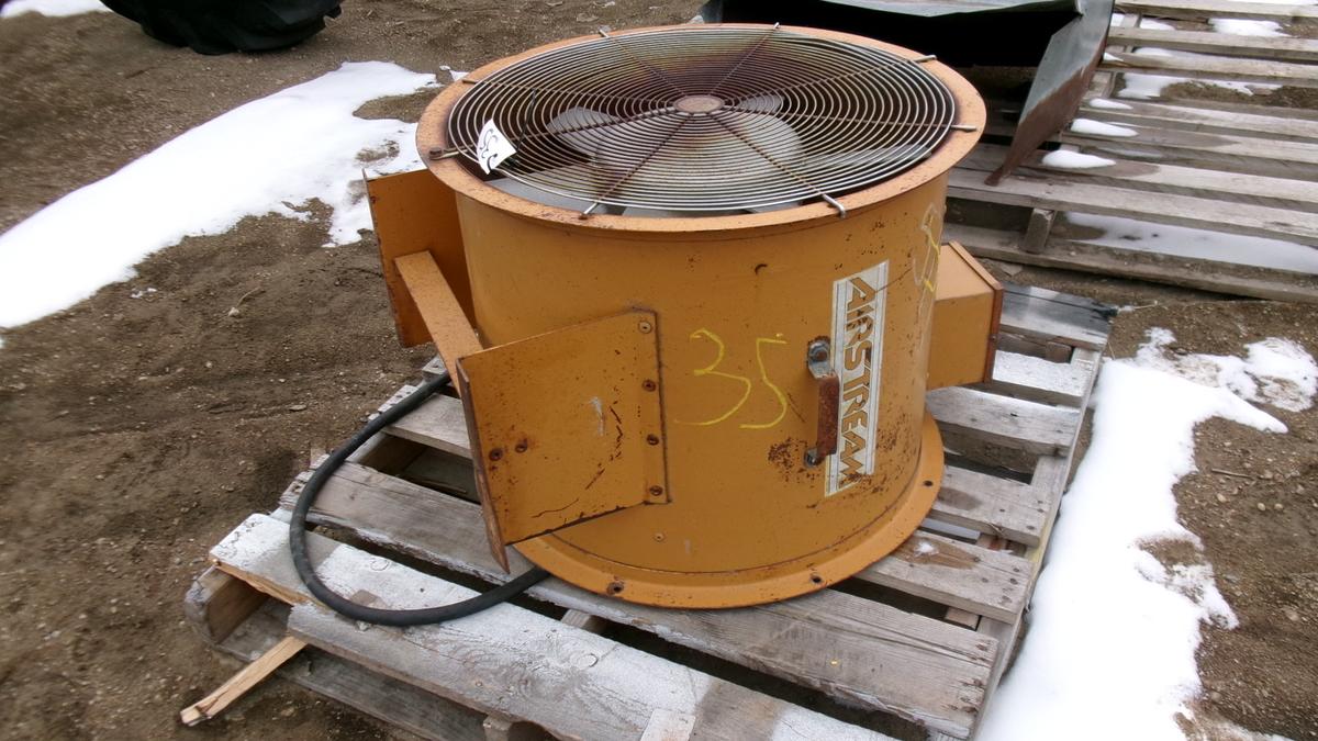 24" AIR STREAM SINGLE PHASE CENTRIFUGAL GRAIN FAN