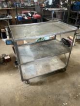 Lakeside 21" x 36" Stainless Steel 3 Shelf Cart