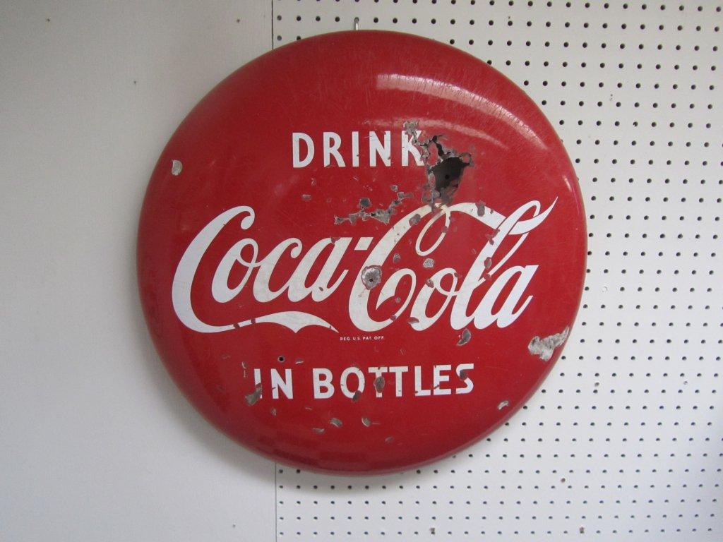 Coca Cola Button, 24" round