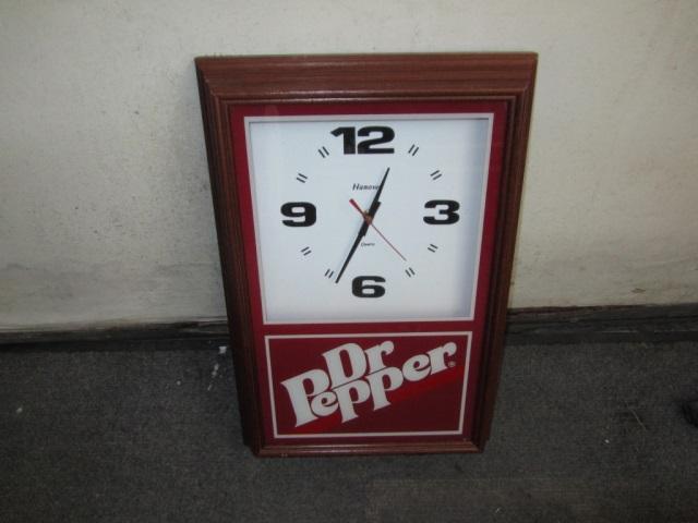 Dr Pepper Clock 19X13