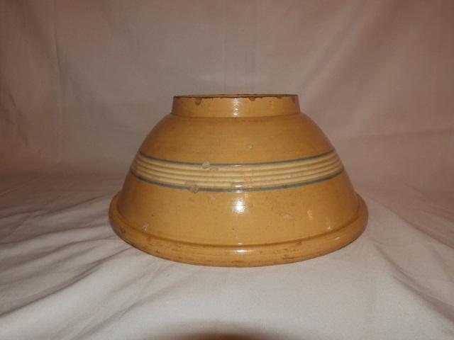 Large yellow ware bowl, 16"