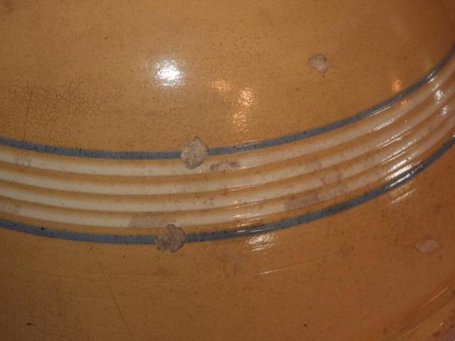 Large yellow ware bowl, 16"