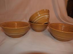 10 pcs - reproduction yellow ware bowls