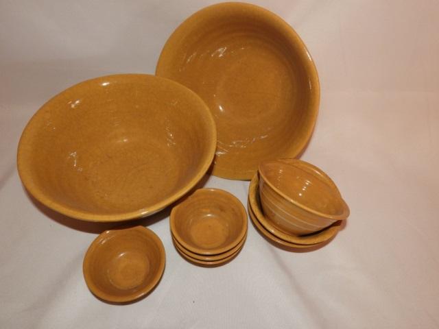 9 pcs - reproduction yellow ware by Ragon House