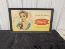 Coca-Cola picture, wood, 37.5x22