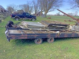 Steel Flatbed Trailer With Racks