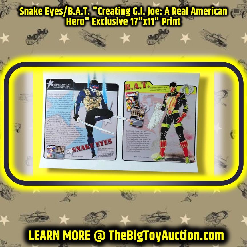 Snake Eyes/B.A.T. "Creating G.I. Joe: A Real American Hero" Exclusive 17"x11" Print