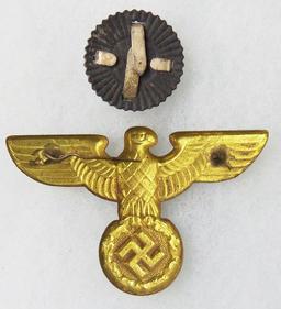 2 pcs. NSDAP Political Leaders Cockade/Eagle Device