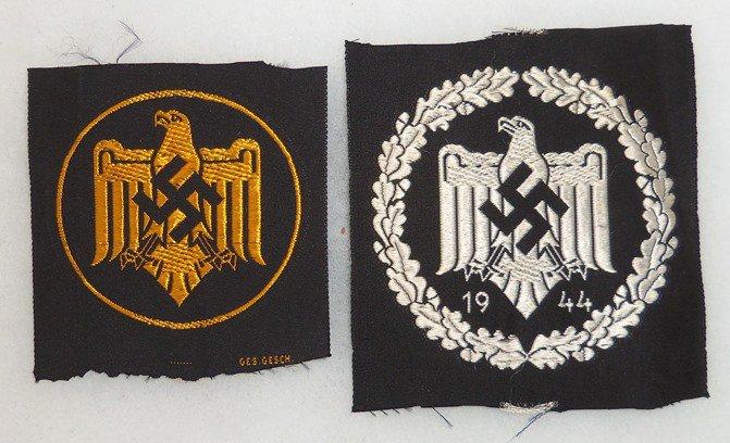 2 pcs. WW2 German Sports Eagle Sleeve Patches