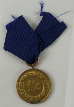 9 pcs. WW2 German Heer 12 Yr. Faithful Service Medal/Collar Insignia/Cap & Breast Eagle