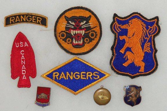 8 pcs. WW2 Patches/Di's/Sweetheart Locket