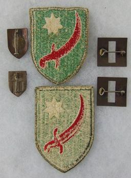 6 pcs. WW2 US Army Persian Gulf Patches-Insignia/CBI DI/Captain Ranks