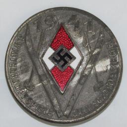 Scarce 1941 Hitler Youth Ski Competition Badge-Garmisch