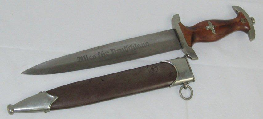 Early SA Dagger For EM/NCO W/Scabbard-E. P. & S.-Full Rohm Inscription